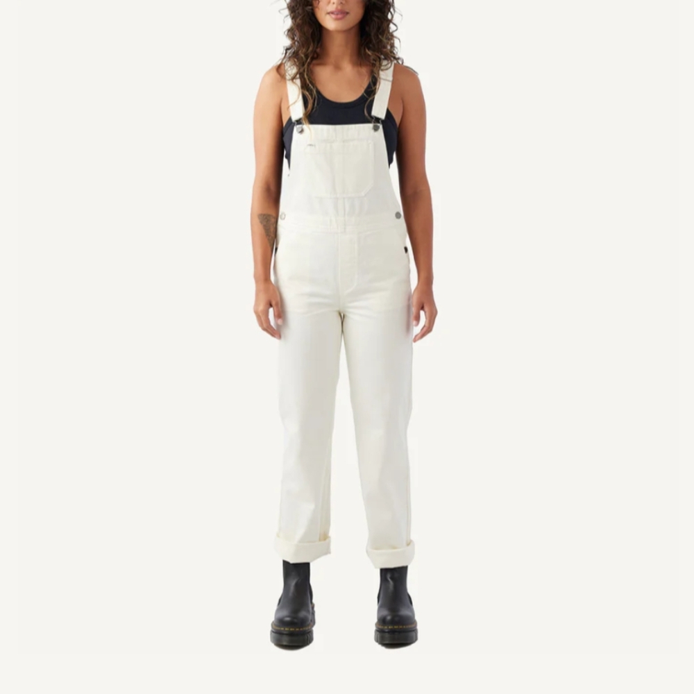 ATWYLD Women's White Denim Overalls Size Small